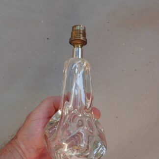 Ancien pied de lampe en cristal - Signé Romesnil / art déco  / vintage