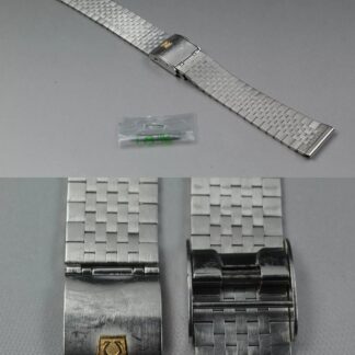 Bracelet vintage Omega 2066 brique argent 18 mm acier inoxydable bracelet aut...