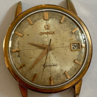 MONTRE MECANIQUE HOMME PLAQUE OR 14724-SC-61 @ A REVISER CAL 610 @ OMEGA WATCH !
