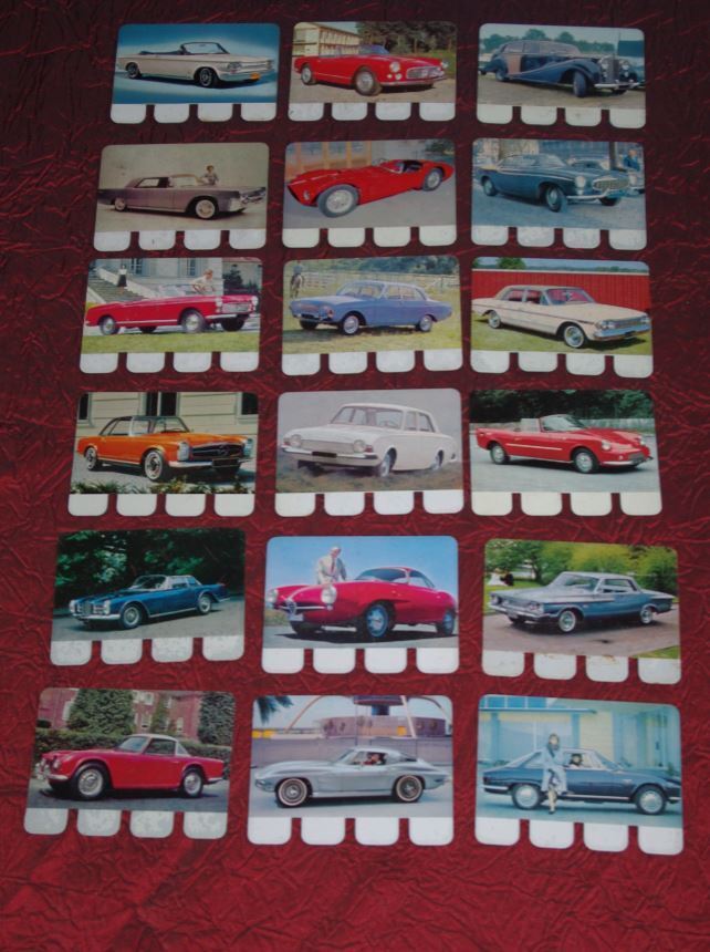 Lot 18 plaques publicitaires L'Auto à travers les âges offert par Coop années 60