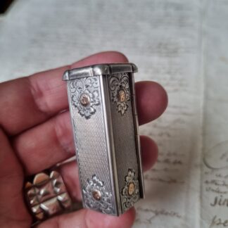 Rouge A Lèvres Argent Massif Vintage ART DECO 1930 Silver Lipstick