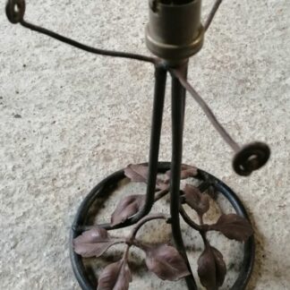 AR1 - Joli pied de lampe Champignon ART NOUVEAU fer forgé feuilles