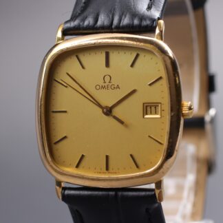Montre Homme Exc+5 OMEGA De Ville Cal.1332 196.0317.1 Gold Square Quartz 30mm