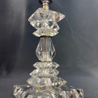 Pied de lampe Art déco en cristal style Baccarat