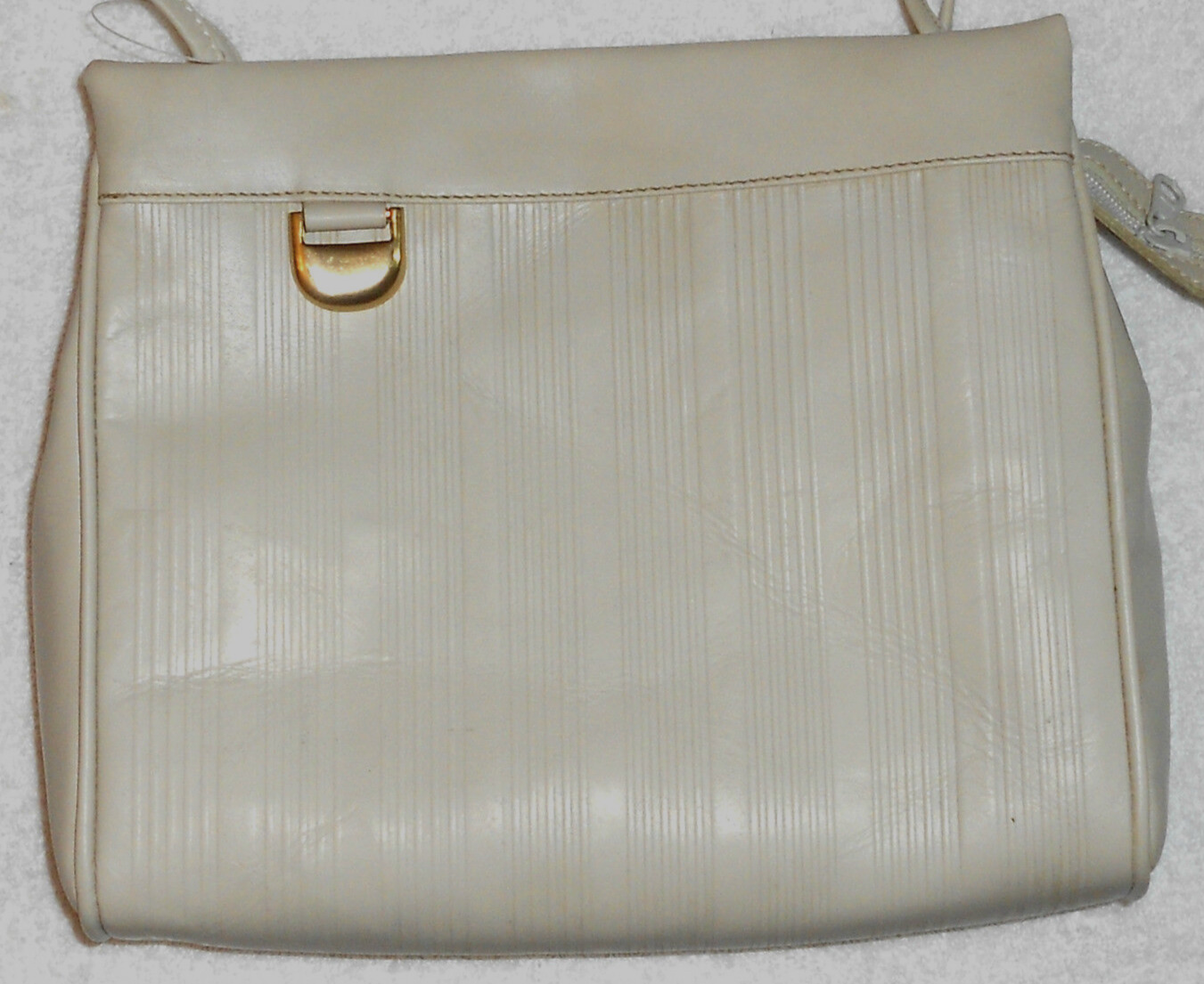 Francesco BIASIA Vintage sac à main cuir beige TBE