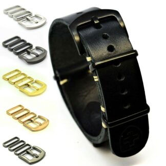 Bracelet montre en cuir, Zulu militaire strap, adapté la Omega,18/20/22/24mm