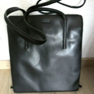 Sac Femme Cuir NOIR Francesco Biasia L Black leather bag Schwarze Ledertasche