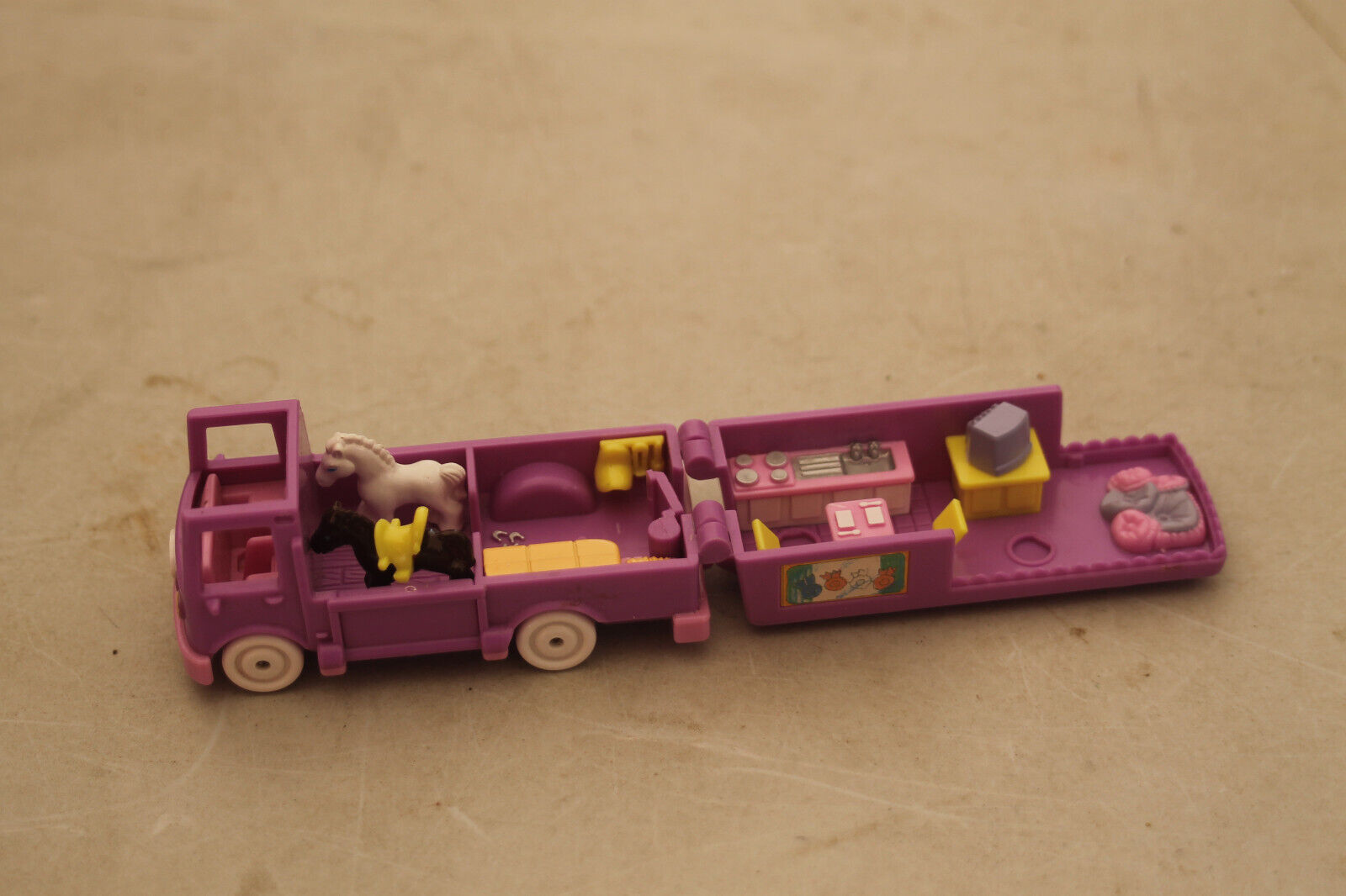 VINTAGE - POLLY POCKET BLUEBIRD VAN CHEVAUX - 1994