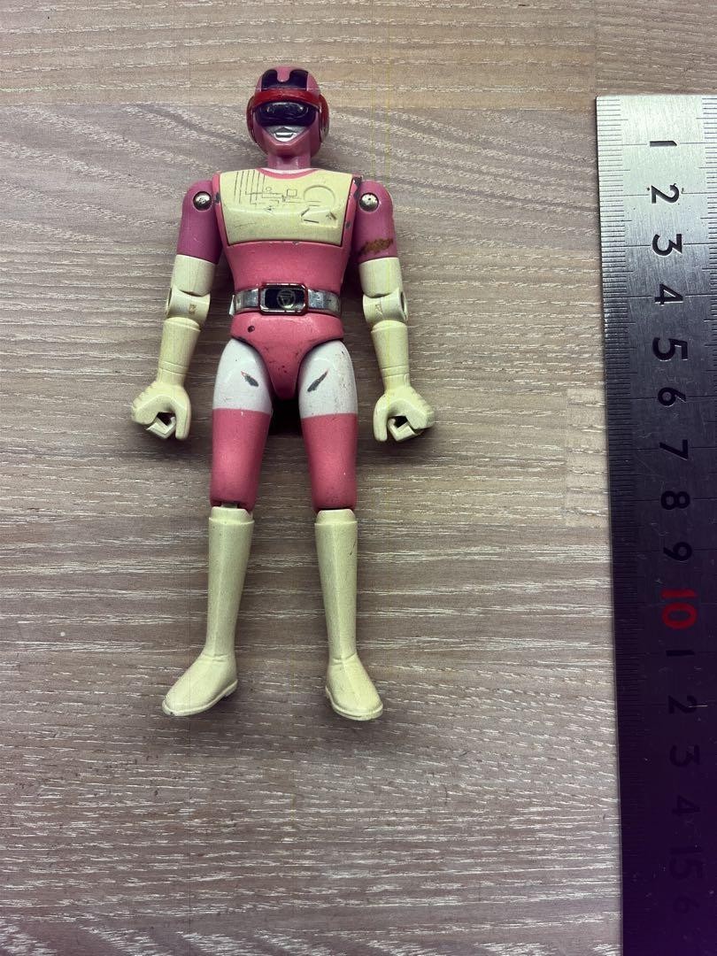 Figurine Power Rangers Bioman Pink Five Bio Pink Chogokin Diecast Vintage Japan