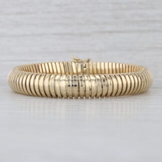 Bracelet Chaîne Omega En Or Jaune 14k 6,75" 9,2mm Italie