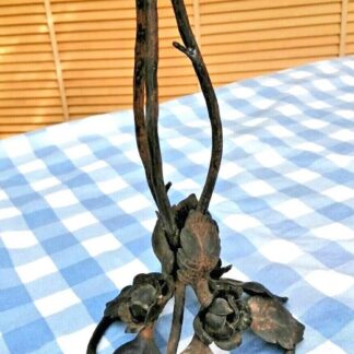 Ancien pied de lampe art-déco en fer forgé