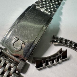Bracelet vintage authentique OMEGA 1503/70 18 mm en acier inoxydable #570