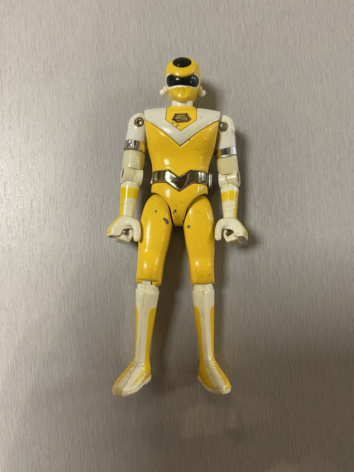 MASKMAN BIOMAN 2 Jaune BANDAI 1987 Vintage figurine métal