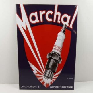 PLAQUE PUBLICITAIRE RÉÉDITION MARCHAL BOUGIE