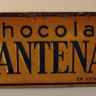 plaque publicitaire ancienne chocolat Cantenat 1900