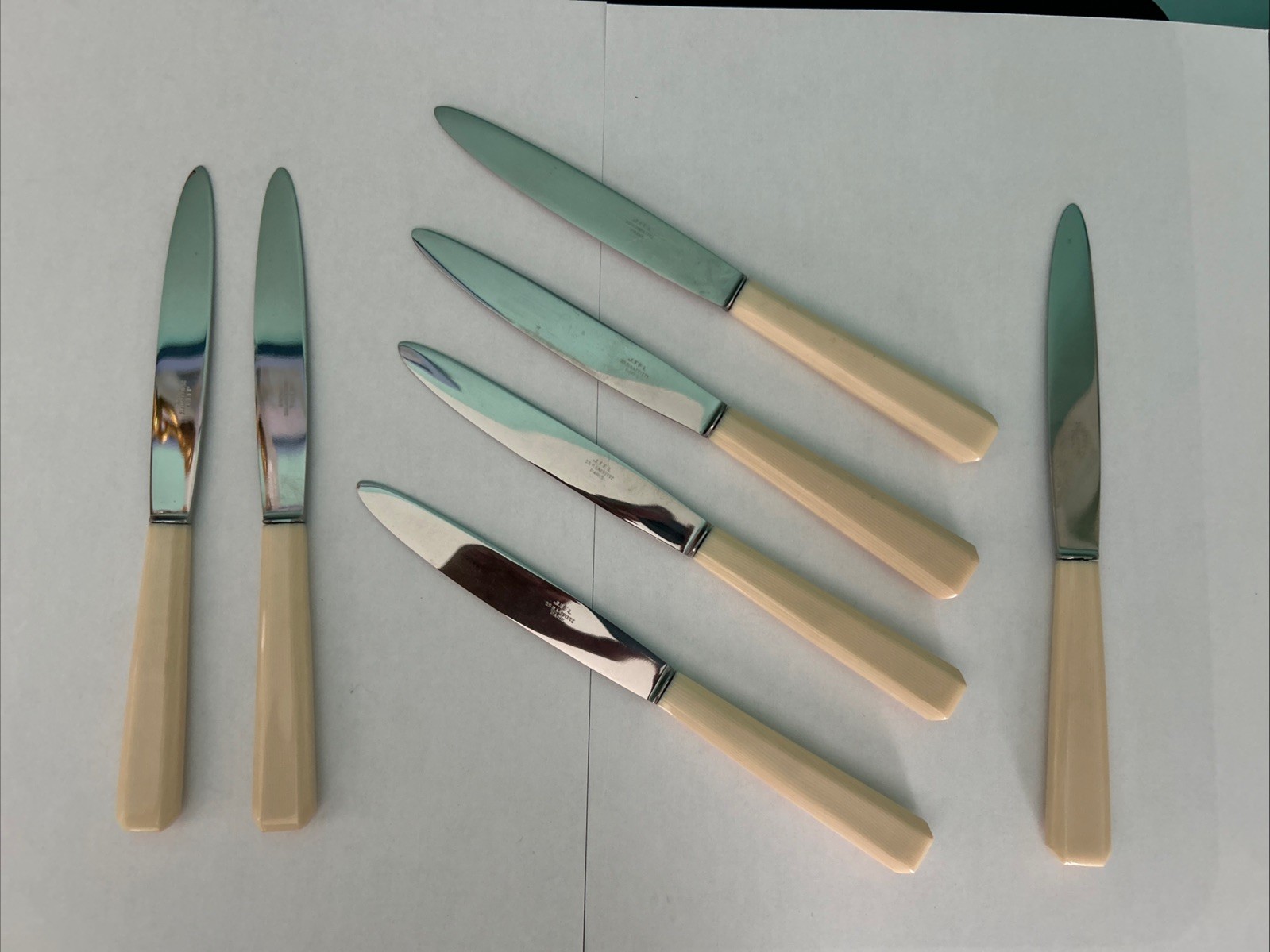 7 Couteaux À Dessert Art Deco