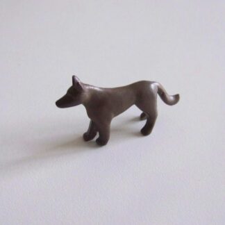 PLAYMOBIL (L5228) MOYEN-AGE - Chien Loup Marron Foncé Vintage 3555 Rare