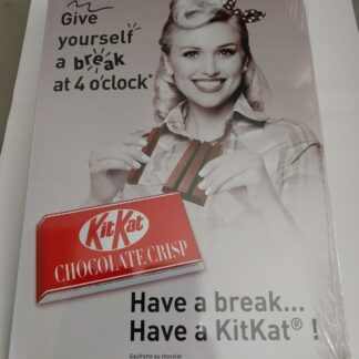 plaque publicitaire émaillée kit kat