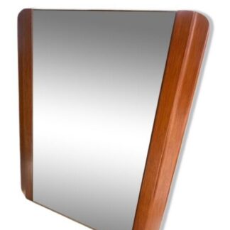 Miroir art déco moderniste en acajou