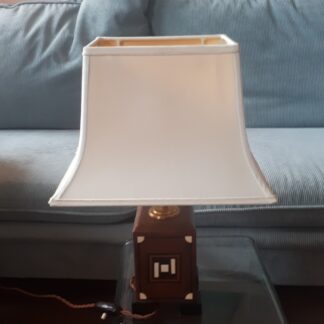 pied lampe art deco 1930 marqueterie bois précieux