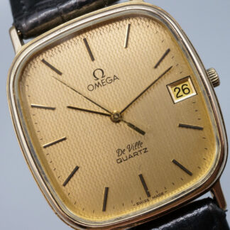 [NEAR MINT] OMEGA De Ville Cal.1332 Quartz GOLD Square Homme Vintage Watch JAPAN