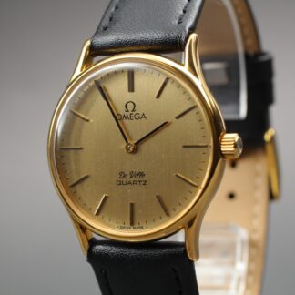 Vintage 1970s Omega De Ville Quartz Gold Sunburst Dial Ref.191.0072 [Near Mint]
