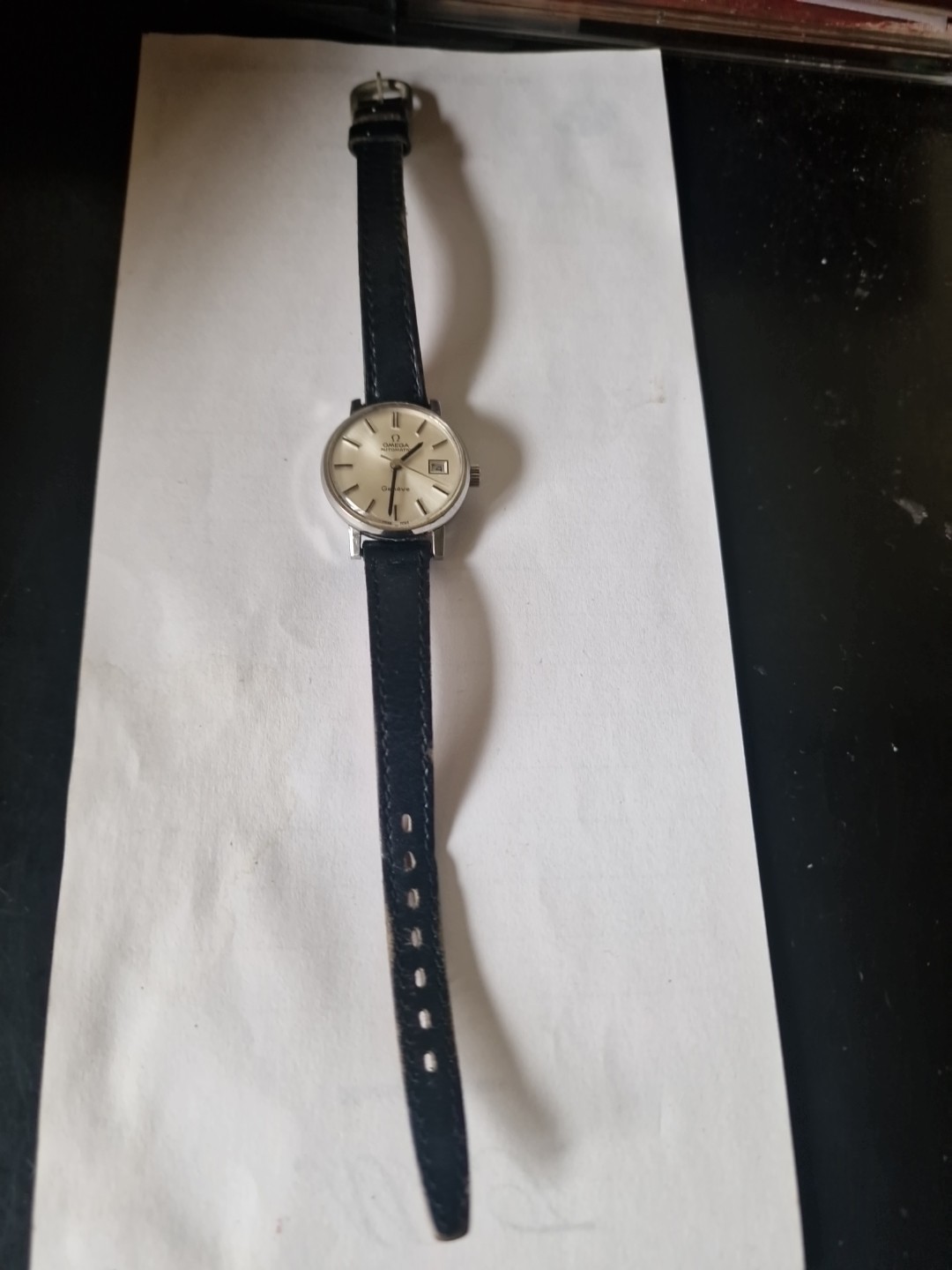 Vintage OMEGA Geneve Automatic Silver Dial 20mm Women's