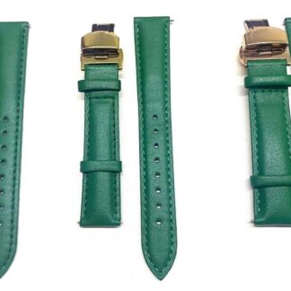 Bracelet en Cuir Vert Boucle Papillon 18 20 22 24MM X Longines Dw OMEGA Cartier