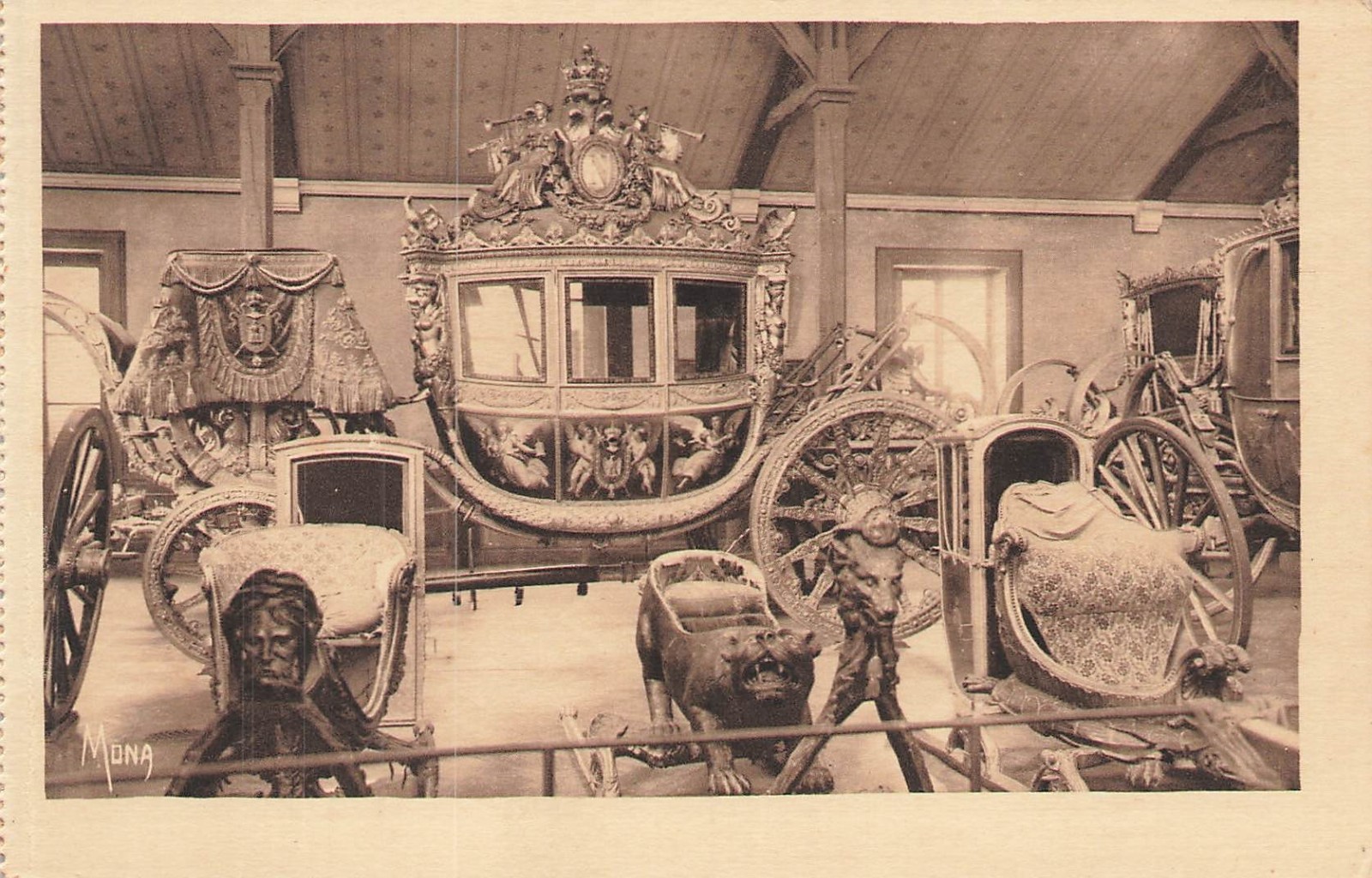 78 CHATEAU VERSAILLES CARROSSE SACRE CHARLES X - CARTE ISSUE CARNET - 6376