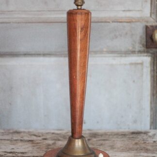 Pied de lampe bois art déco, lampe bois vintage, lampe à poser, lampe de salon