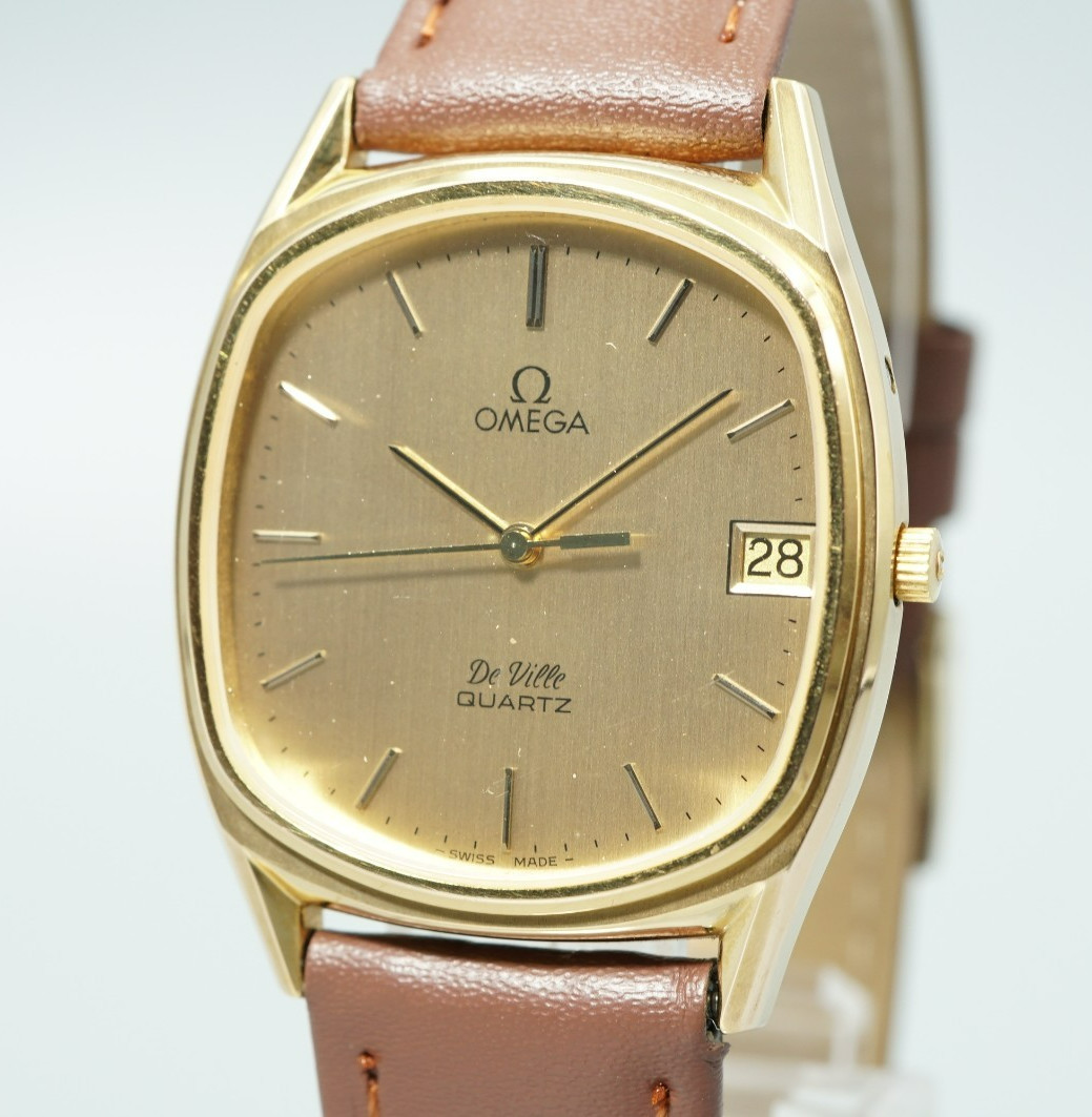 *NEAR MINT* Montre Homme Vintage 1979 OMEGA De Ville Cal.1332 Qz Gold...