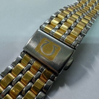 Bracelet en métal SS bicolore à pattes Omega 18 mm authentique #688