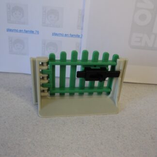 PLAYMOBIL vintage city country fermes petit portail vert sets 3504 3555 3556