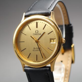 Vintage 1979 Omega De Ville Quartz Gold Dial Cal.1332 Ref.196.0158 [Near MINT]