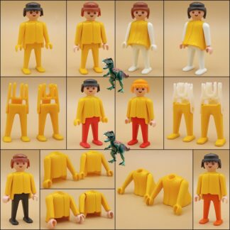 Figurine classique Playmobil jaune-poupée ancienne-homme-femme-corps