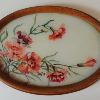 Plateau verre Datty art déco exellent état 50x35 environ