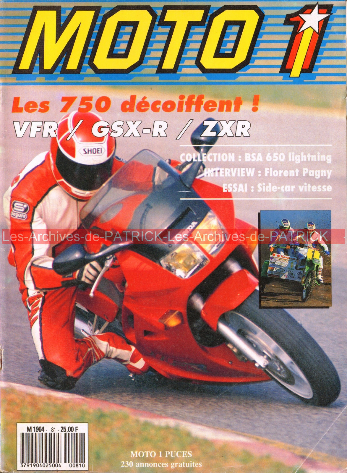 MOTO 1 81 Coupe KAWASAKI 250 KR1-S ZXR HONDA RS 750 D VFR BSA 650 SUZUKI GSX-R