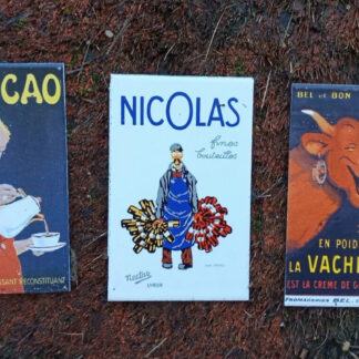 MAGNETS EMAIL PUBLICITAIRES ANCIENNES MARQUES 3 PIECES C3 FABRIQUE EN FRANCE TOP