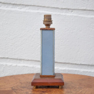 Pied de lampe art déco, pied de lampe bois verre et cuivre, lampe à poser