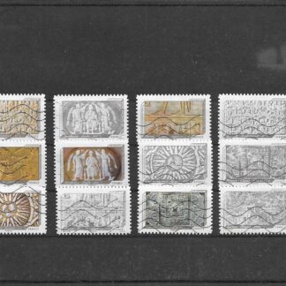 FRANCE 2012 IMPRESSIONS RELIEF SERIE COMPLETE DE 12 TIMBRES OBLITERE