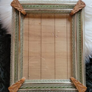 CADRE PHOTO ART DECO TUBE DE VERRE BOIS 1930 MURANO BAROVIER ET TOSO ? VENISE