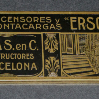 Plaque publicitaire en métal doré - Objet publicitaire - 1935