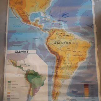 Carte affiche scolaire MDI plastifiée Amerique Latine