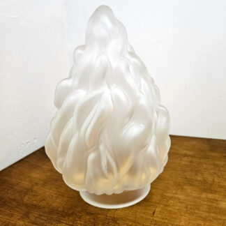 Paraplume VIANNE, H25CM ART DECO, verre satiné, en forme de lampe de poche fl...