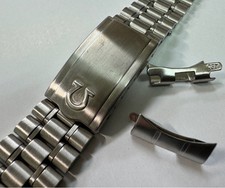 Bracelet de montre SS authentique OMEGA 1118/067 18mm avec maillons d'extrémi...
