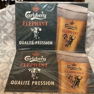 Lot de 2 Plaques Publicitaires Carlsberg