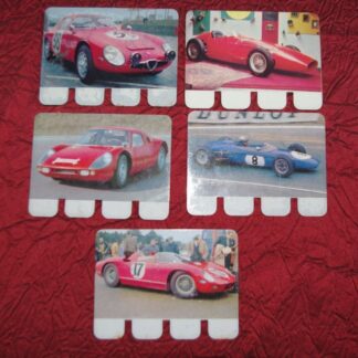 Lot 5 plaques publicitaires L'Auto à travers les âges offert par Coop années 60