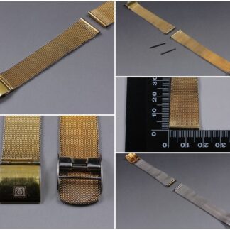 Vintage ◆Exc+4◆ Bracelet montre milanaise homme Omega 2057 bracelet or 18 mm