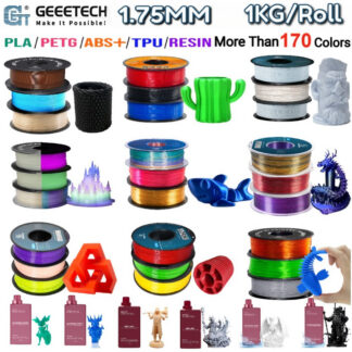 GEEETECH Multicolore PLA/ABS+/PETG/TPU/Résine Impression 3D Filament 1KG 1.75MM