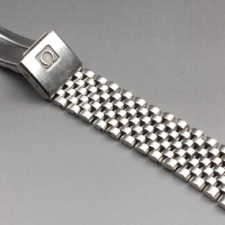 Bracelet montre homme OMEGA 1383 perles de riz en acier inoxydable 18 mm du J...